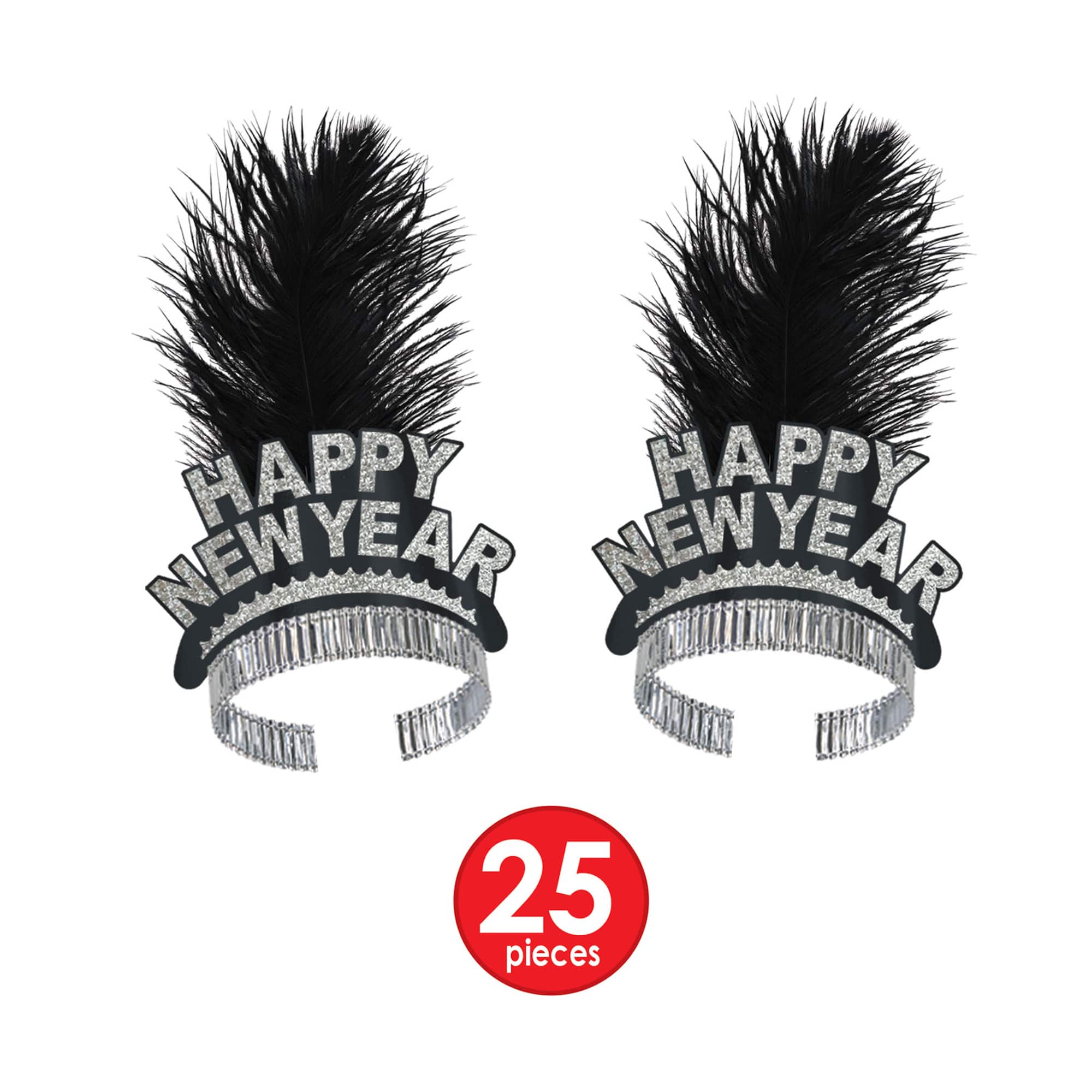 Beistle Black & Silver New Year Entertainer Party Favor Kit for 50